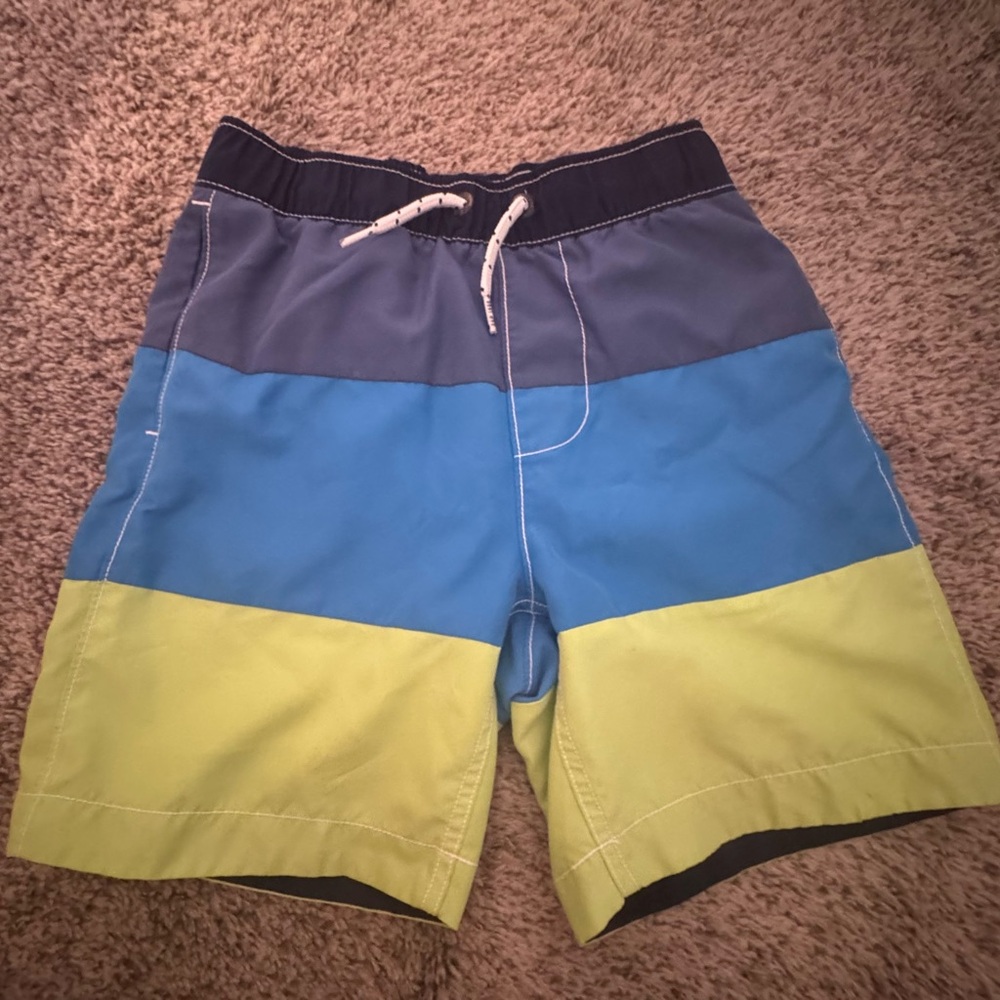 GAP Factory Blue and Gray Swim Trunks Quick-Drying